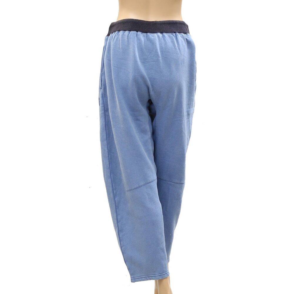 Free People FP Movement You Wish Pants High-Rise Barrel Slouchy Blue XS 286653 - Picture 2 of 4